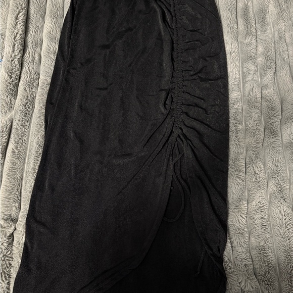 JLUXLABEL Black Ruched Pencil Skirt - Picture 1 of 2